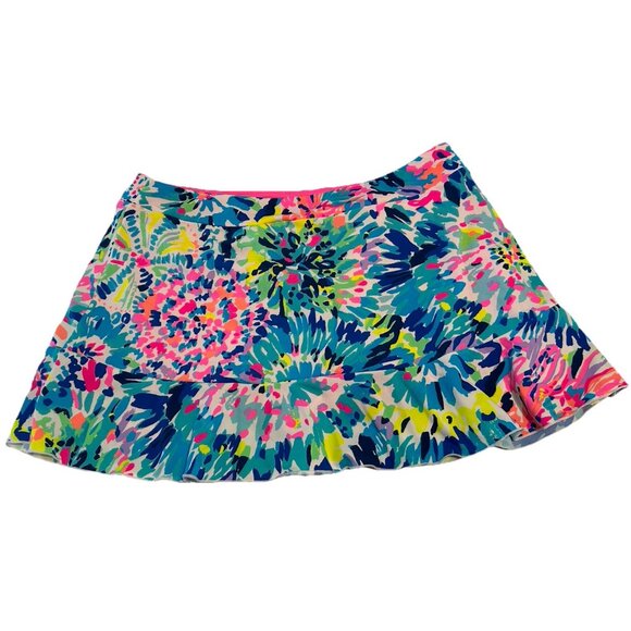 Lilly Pulitzer Cascadia Tennis Skort Celestial Blue Cay To My Heart Ruffle XL - Picture 1 of 7